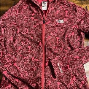 The North Face Red and Black Patterned Jacket